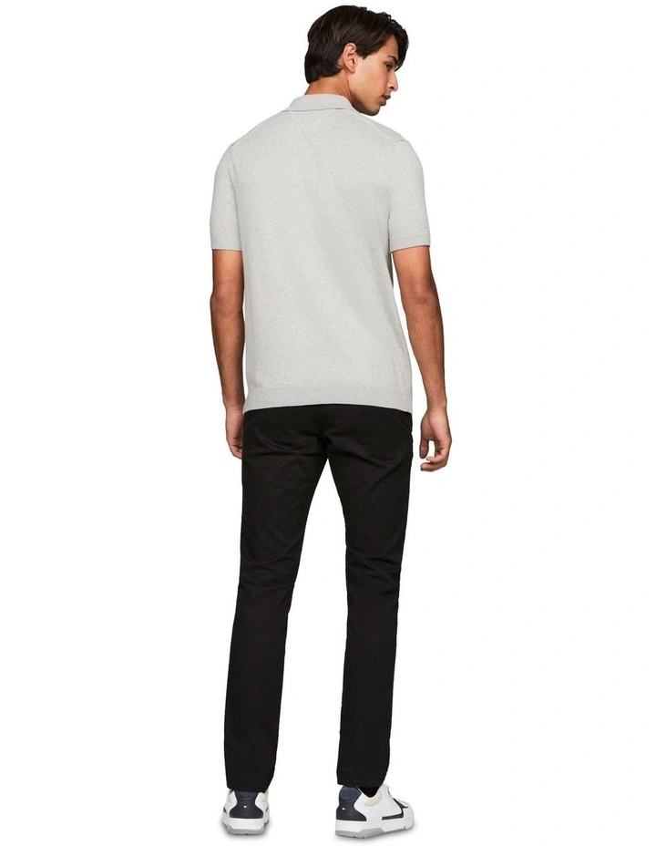 Pima Cotton Cashmere Polo Shirt in Grey image 2