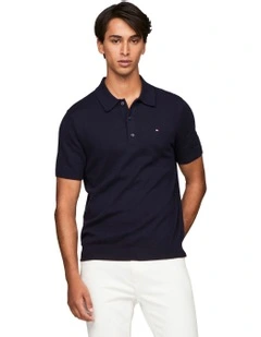 Pima Cotton Cashmere Polo Shirt in Navy