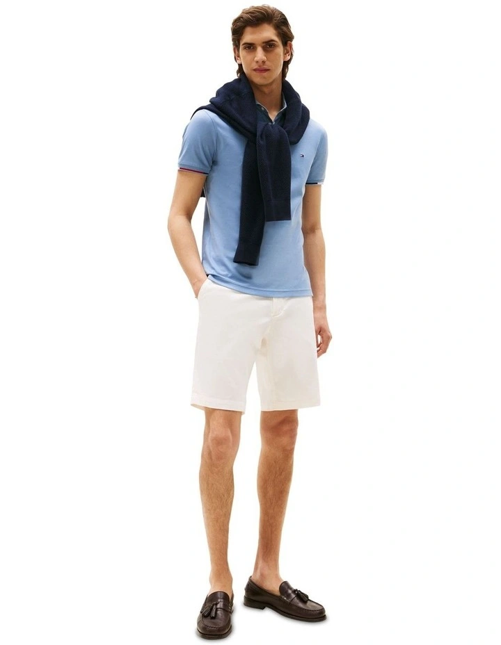 Slim Fit Signature Polo Shirt in Blue image 4