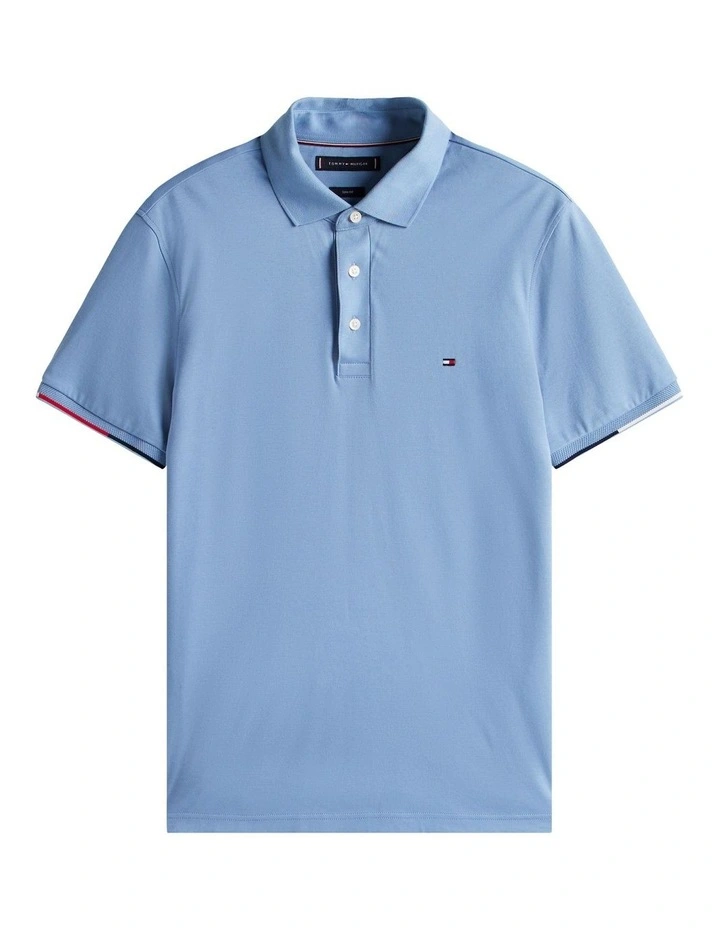 Slim Fit Signature Polo Shirt in Blue image 5