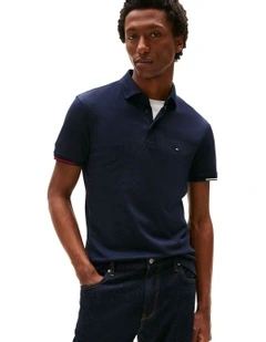 Slim Fit Signature Polo Shirt in Blue