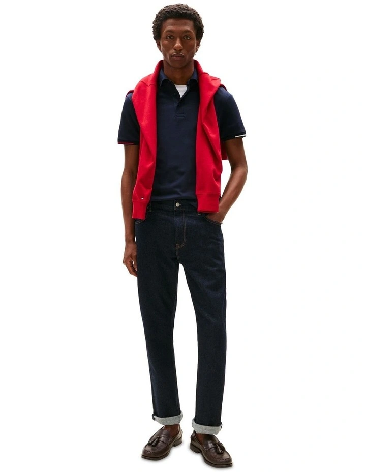 Slim Fit Signature Polo Shirt in Blue image 4