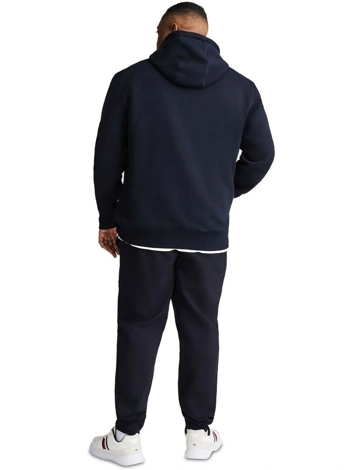 Big & Tall Logo Embroidery Drawstring Hoodie in Navy image 2