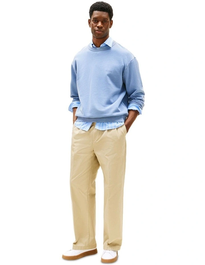 Garment Dyed Sweatshirt in Blue image 4
