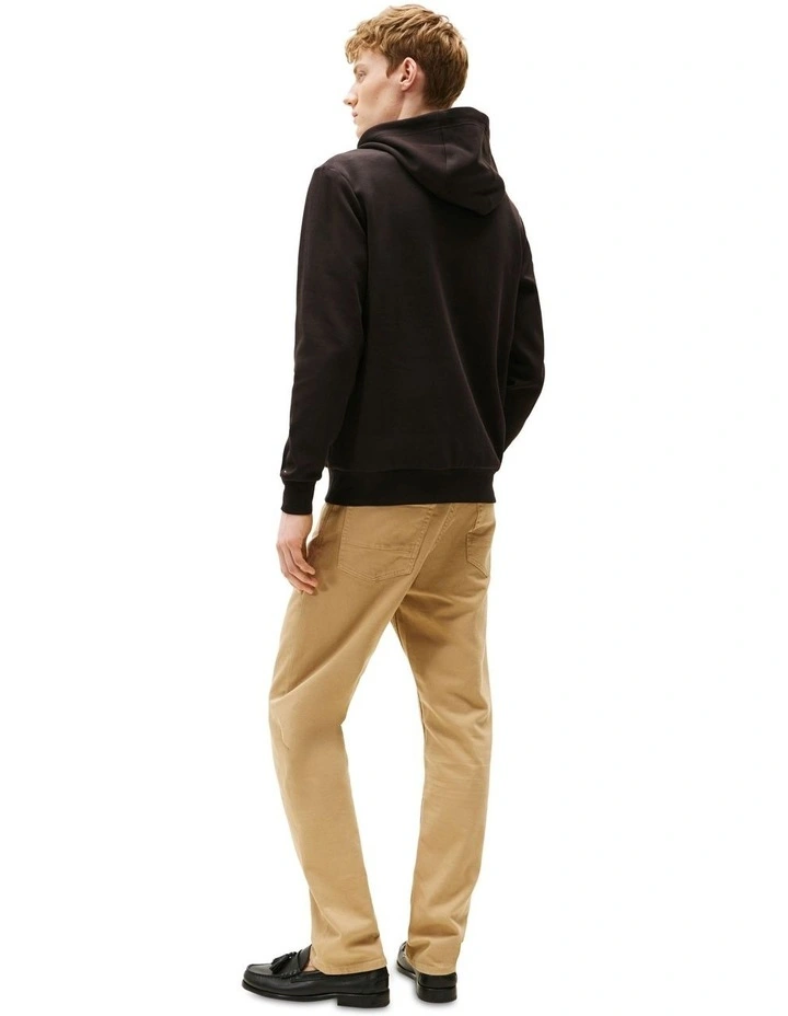 Tonal Logo Embroidery Hoody in Black image 2