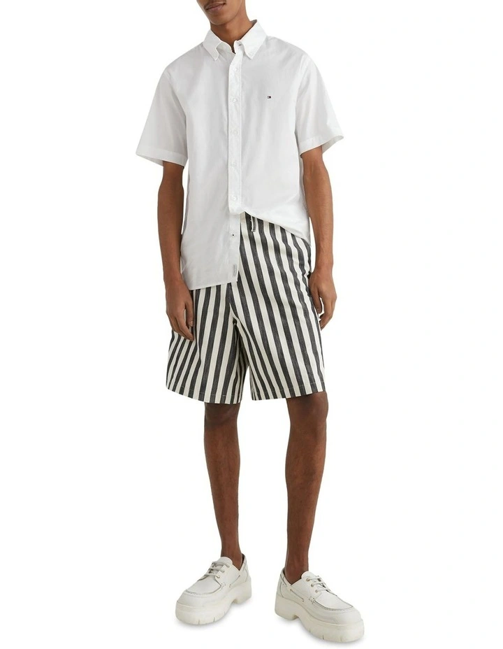 Poplin Flex Short Sleeve Shirt in White image 2