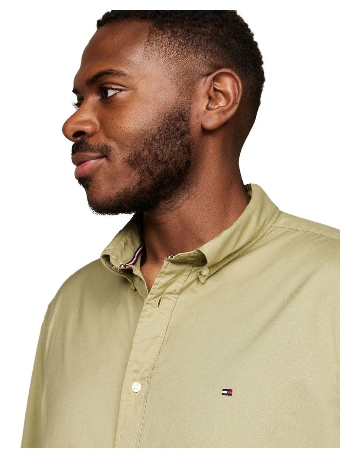 Big & Tall TH Flex Short Sleeve Poplin Shirt in Green image 4