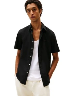 Regular Fit Short Sleeve Shirt in Black