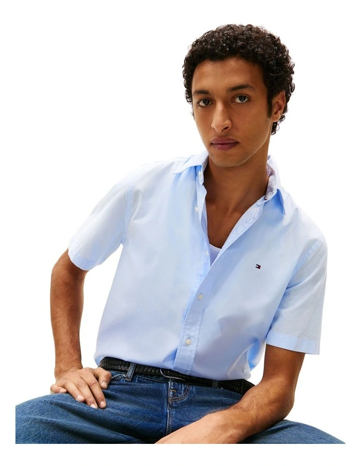 Regular Fit Short Sleeve Shirt in Blue image 3