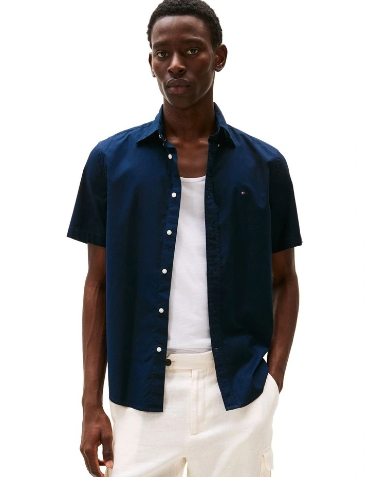 Regular Fit Short Sleeve Shirt in Blue image 1