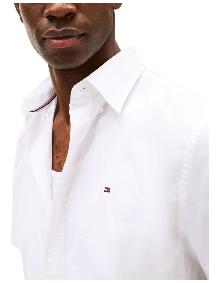 Regular Fit Short Sleeve Shirt in White image 3
