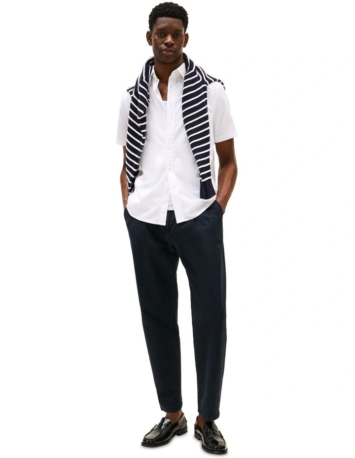 Regular Fit Short Sleeve Shirt in White image 4