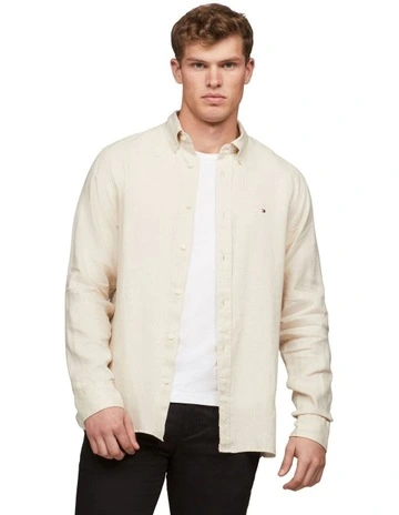 Premium Linen Shirt in Classic Beige