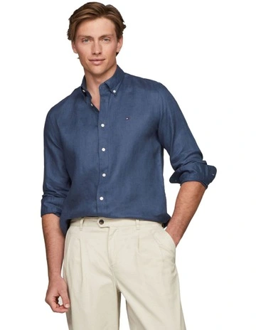 Premium Linen Shirt in Blue