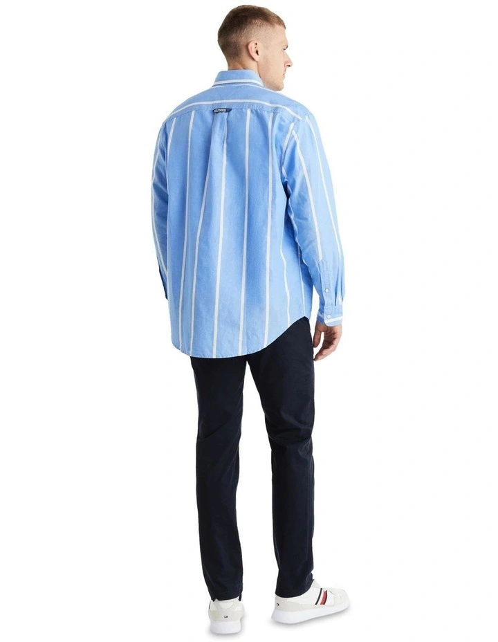 Vertical Stripe Regular Shirt in Blue image 2