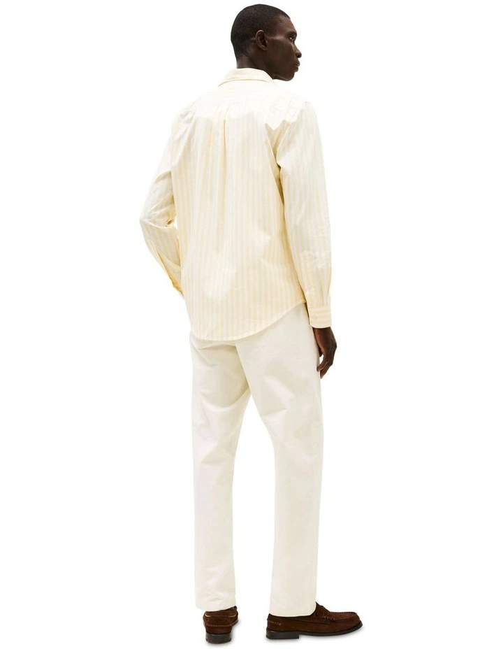 TH Flex Regular Fit Stripe Shirt in Yellow image 2