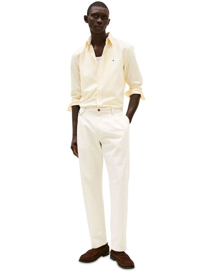 TH Flex Regular Fit Stripe Shirt in Yellow image 4