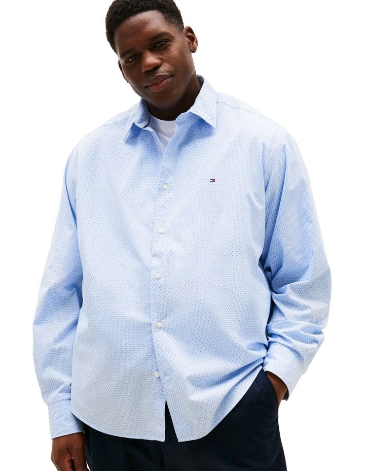 Big & Tall Flex Print Shirt in Blue image 1