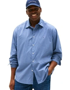 Big & Tall Flex Print Shirt in Blue