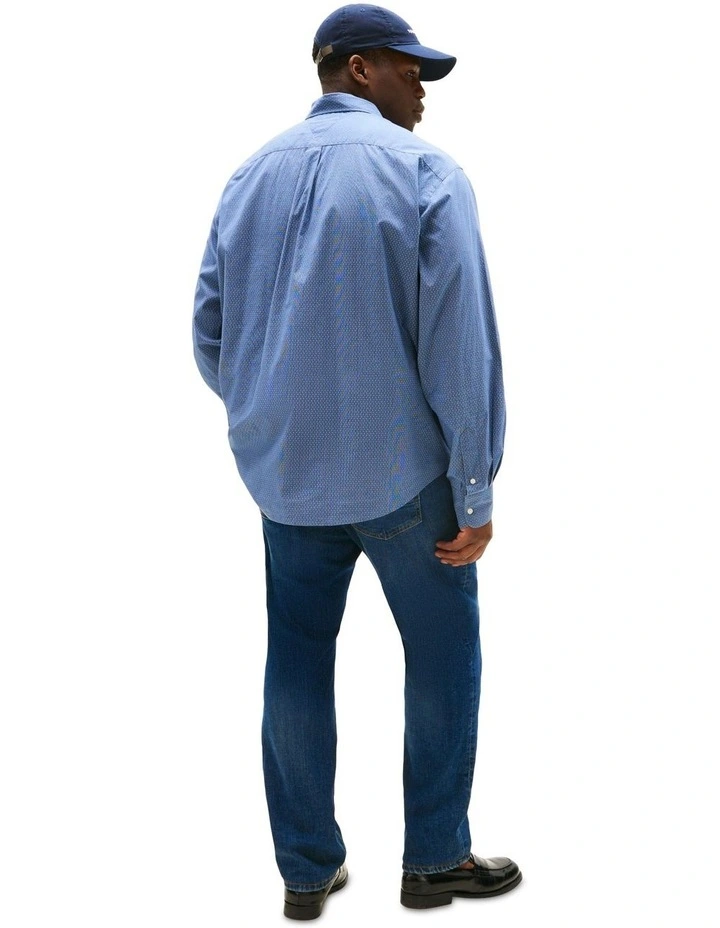 Big & Tall Flex Print Shirt in Blue image 2