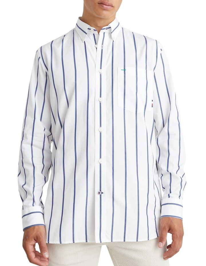men's shirt with white collar and cuffs