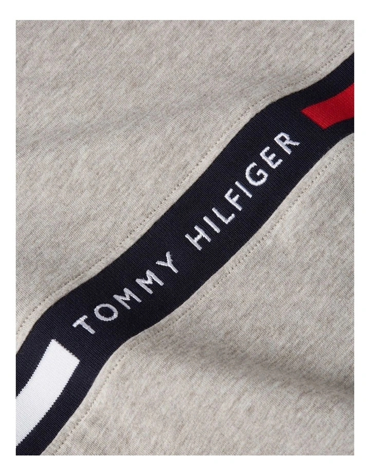 Crew Neck Logo Panel T-shirt in Brown image 5