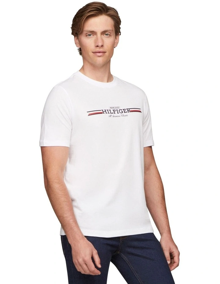 Chest Logo T-shirt in White image 1