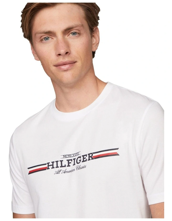 Chest Logo T-shirt in White image 4