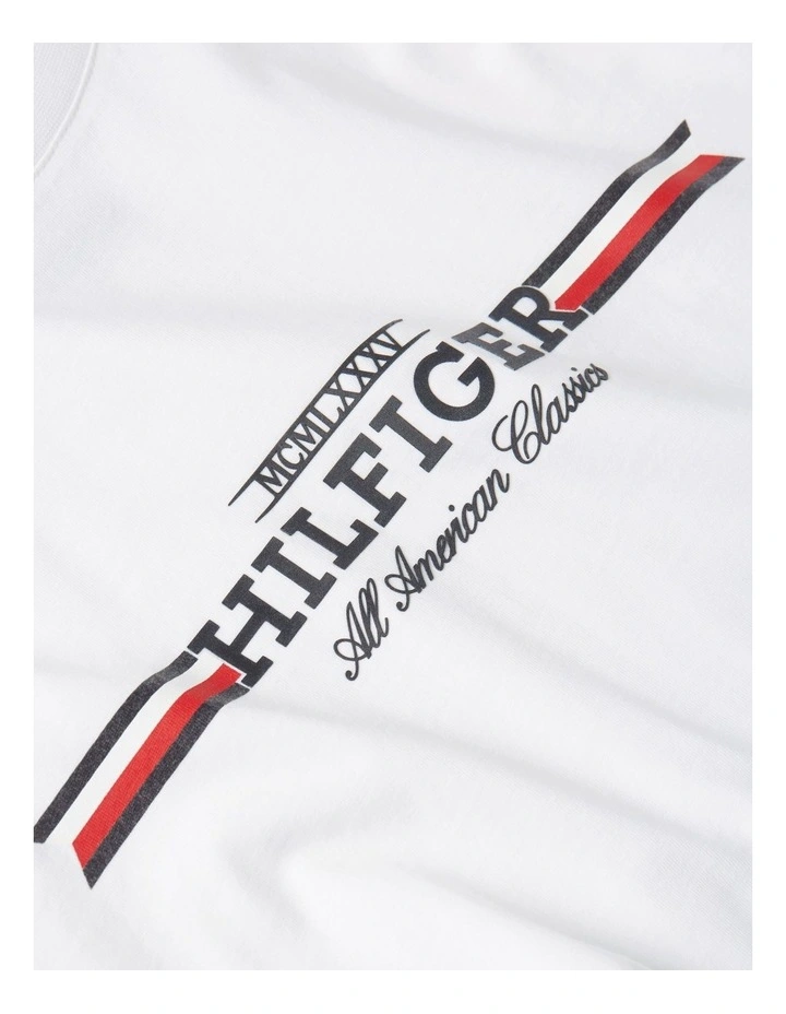 Chest Logo T-shirt in White image 5