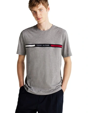 Hilfiger Chest Insert Tee in Grey