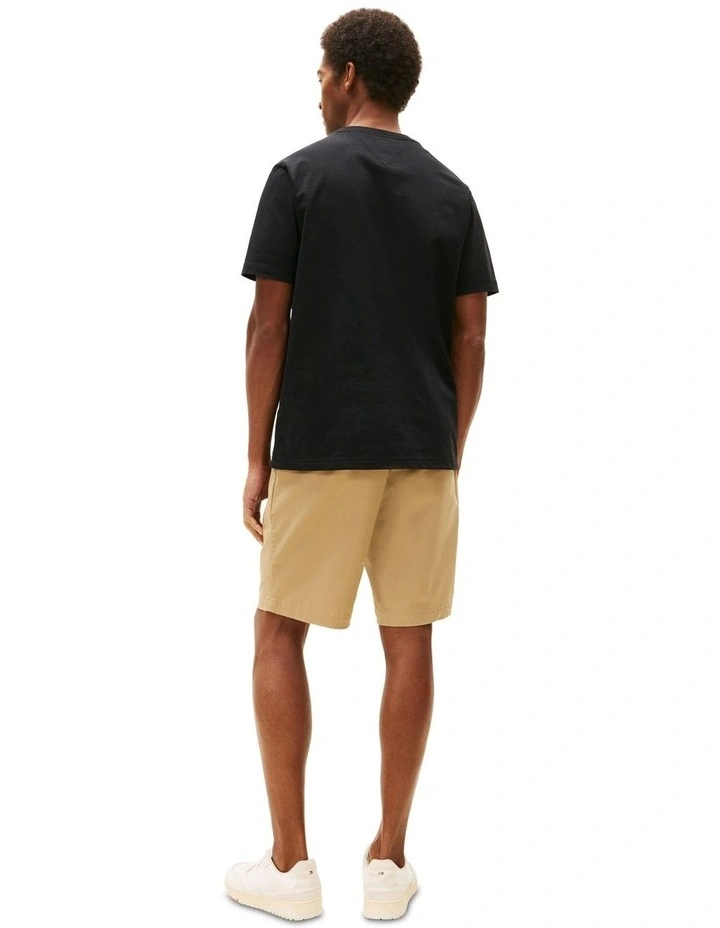 Athleisure Logo Embroidery T-Shirt in Black image 2