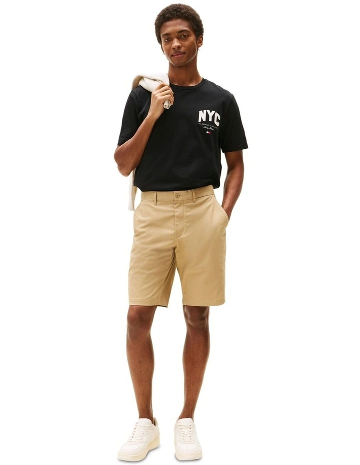 Athleisure Logo Embroidery T-Shirt in Black image 4