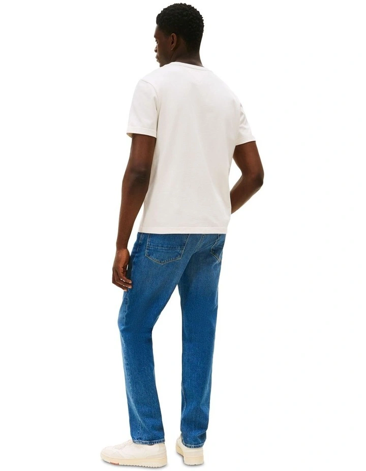 Athleisure Logo Embroidery T-Shirt in White image 2