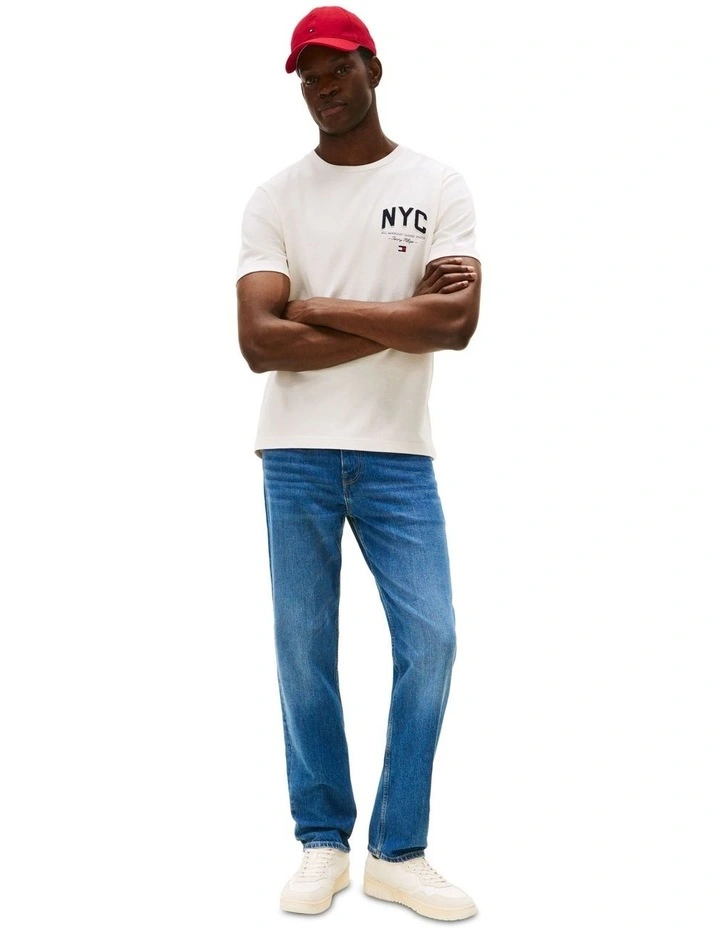 Athleisure Logo Embroidery T-Shirt in White image 4