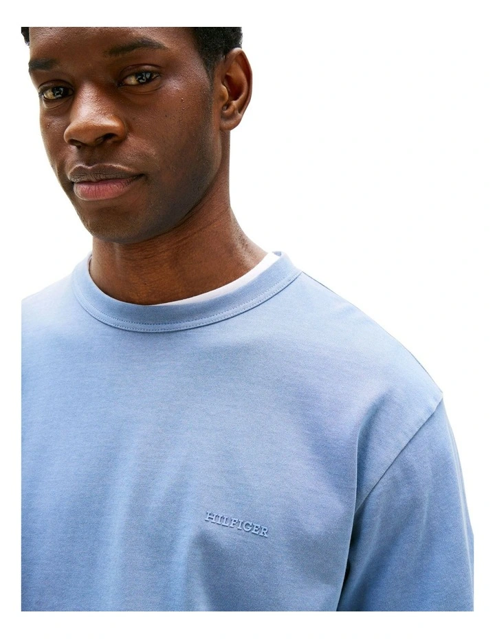 Tonal Logo Relaxed Fit T-Shirt in Blue image 3