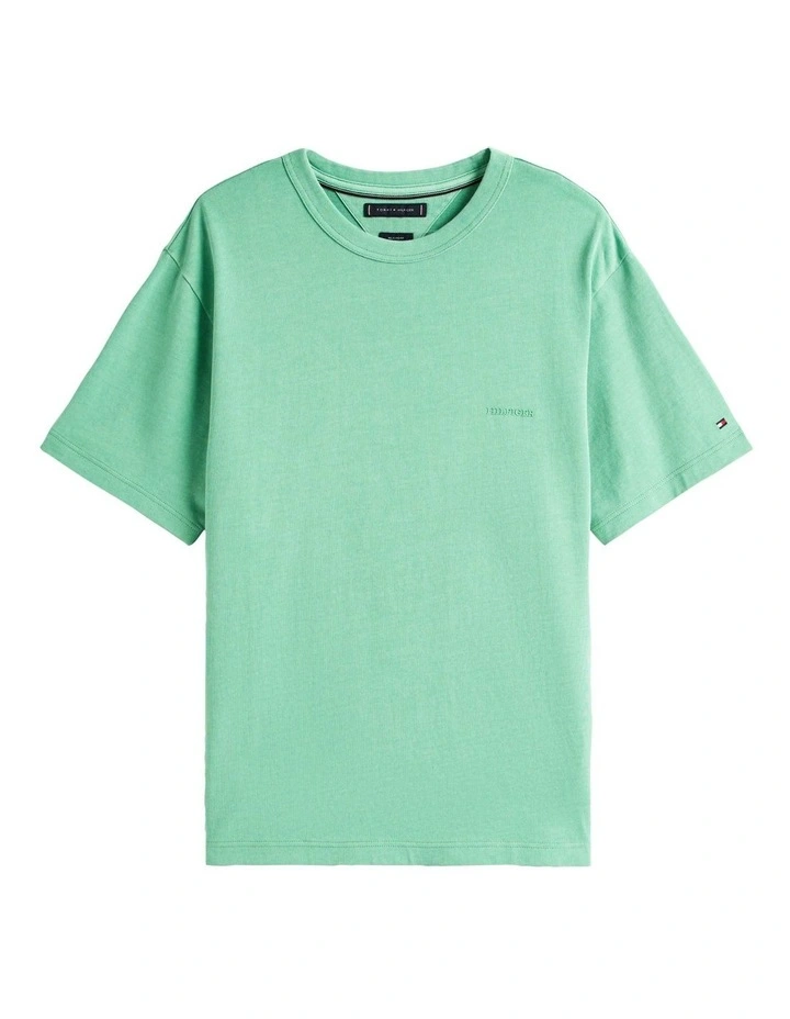Tonal Logo Relaxed Fit T-Shirt in Green image 5