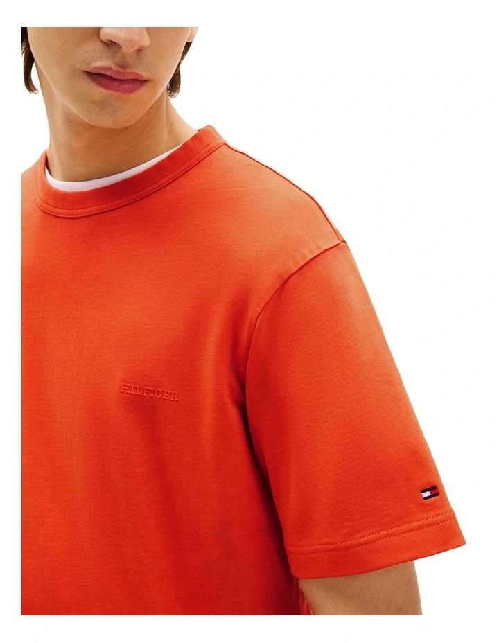 Tonal Logo Relaxed Fit T-Shirt in Orange image 3