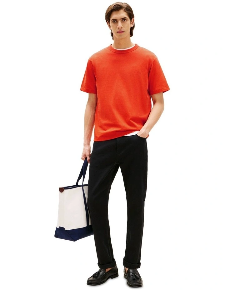 Tonal Logo Relaxed Fit T-Shirt in Orange image 4