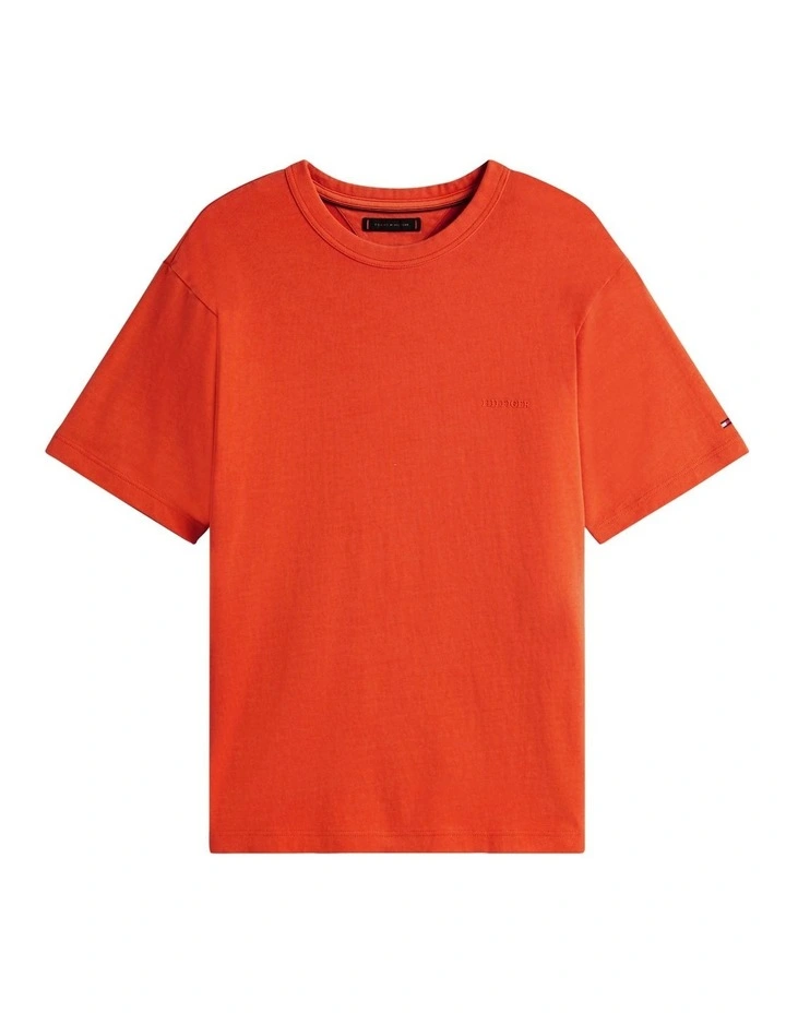 Tonal Logo Relaxed Fit T-Shirt in Orange image 5