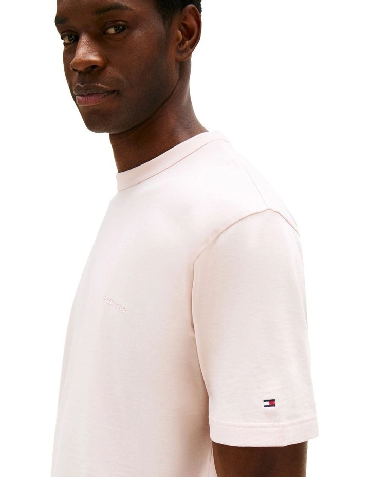 Tonal Logo Relaxed Fit T-Shirt in Pink image 3