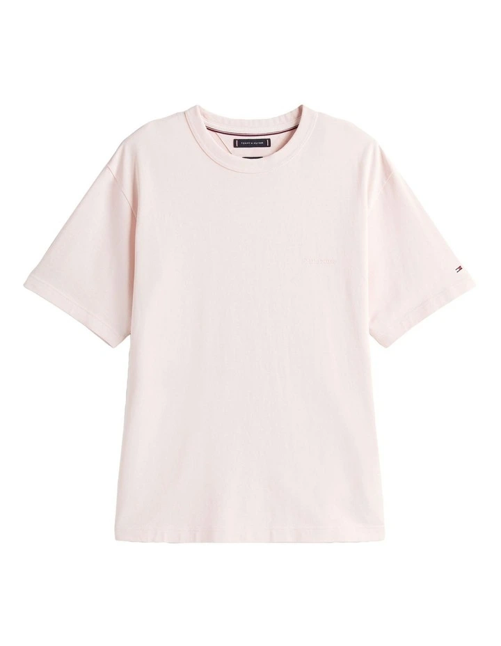 Tonal Logo Relaxed Fit T-Shirt in Pink image 5