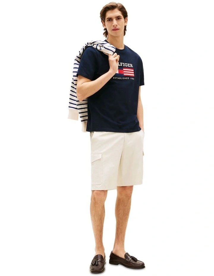 Americana Flag Box Tee in Blue image 4