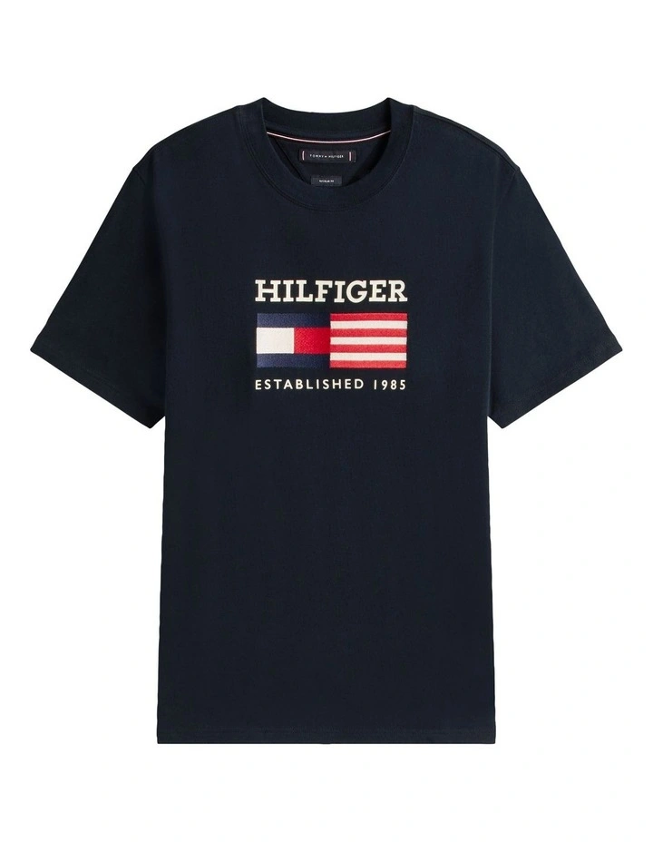 Americana Flag Box Tee in Blue image 5