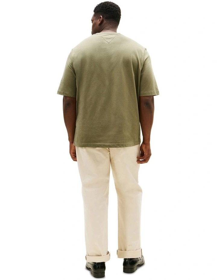 Plus Crew Neck T-Shirt in Green image 2