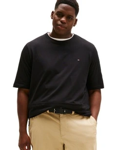 Plus Slim Crew Neck T-Shirt in Black