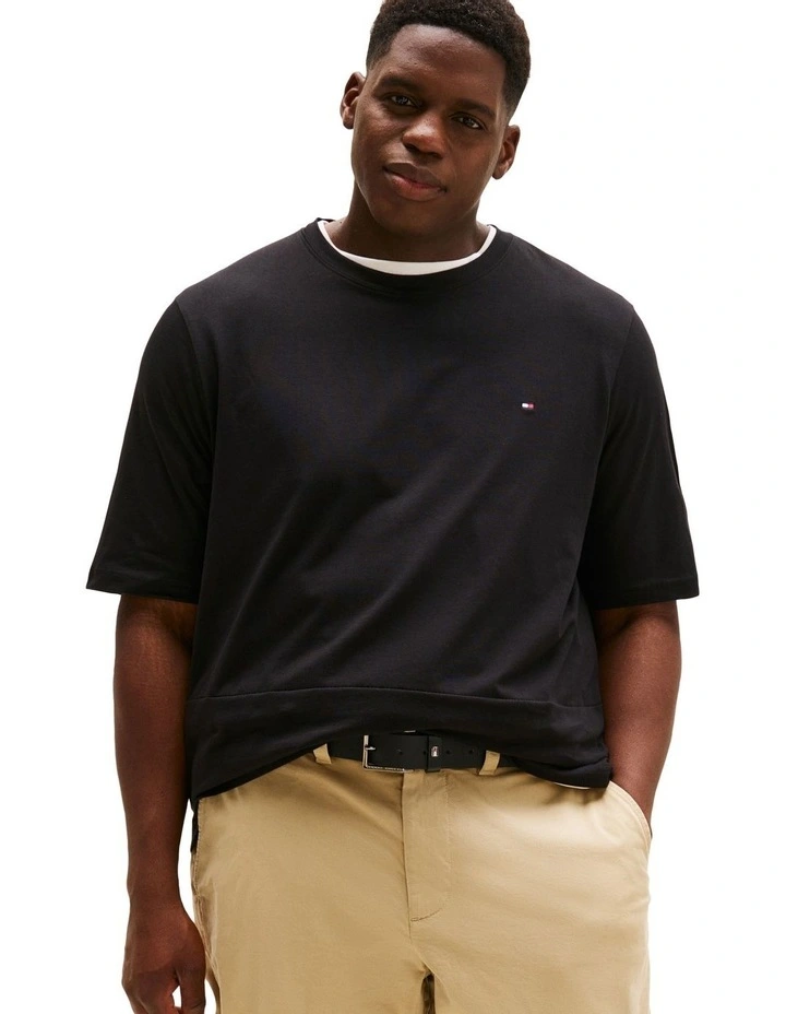 Plus Slim Crew Neck T-Shirt in Black image 1