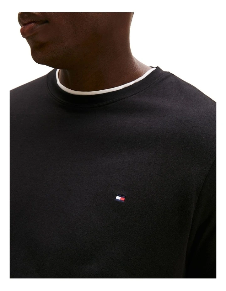 Plus Slim Crew Neck T-Shirt in Black image 3