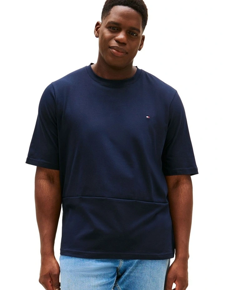 Plus Slim Crew Neck T-Shirt in Blue image 1
