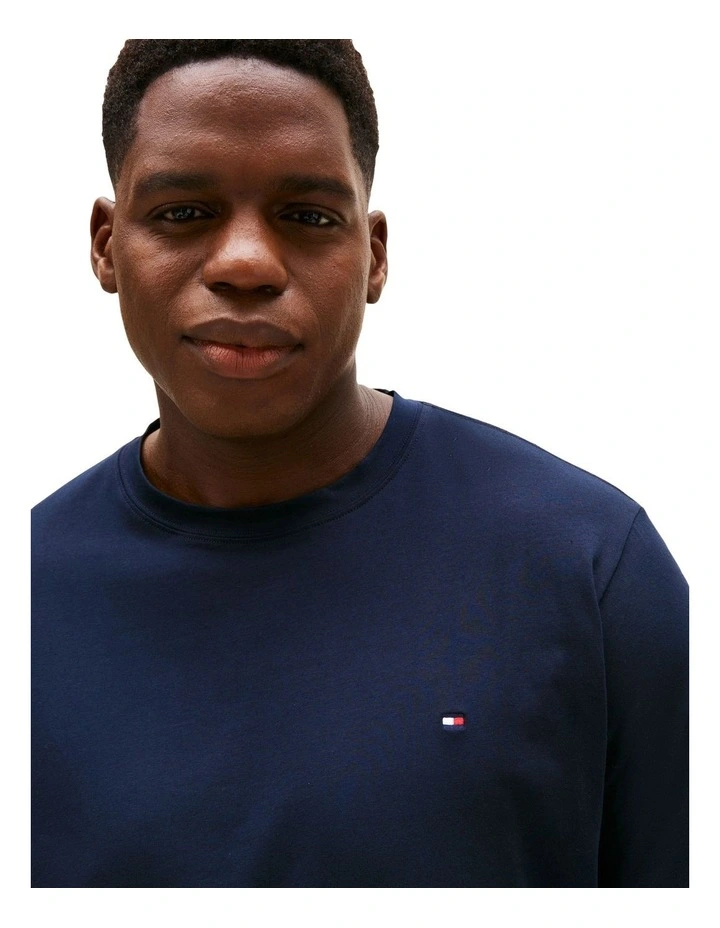 Plus Slim Crew Neck T-Shirt in Blue image 3