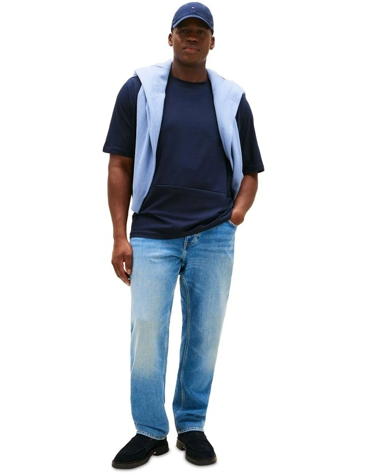Plus Slim Crew Neck T-Shirt in Blue image 4